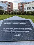 Pamětní deska s citátem Václava Havla