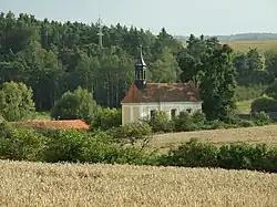 Panenský Týnec, pohled ke svatému Blažeji.JPG