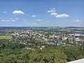 Město z rozhledny na Cvilíně