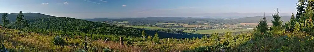 Panoramatický pohled na Orlické Záhoří