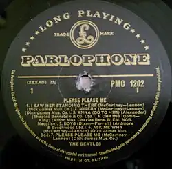 Obal alba Please Please Me