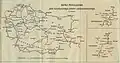 Mapka československo-polského pohraničí v legitimaci PTT