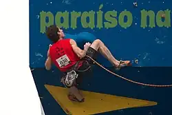 Patxi Usobiaga na Mistrovství Španělska v lezení