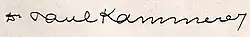 Paul Kammerer – podpis