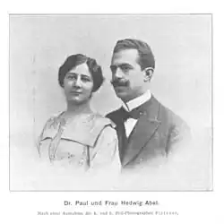 Paul Abel s manželkou Hedwigou r. 1902