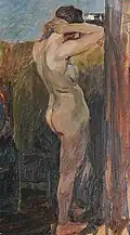 Stojící nahá, olej na plátně