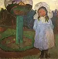 Děvčátko v zahradě vedle skleněné koule (1901–2)