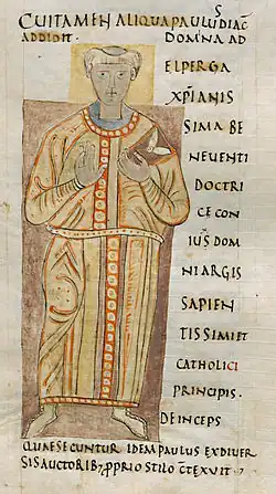 Paulus Diaconus ve středověkém manuskriptu