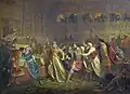 Sofia Litevská chytá zlatý pás Vasila Kosoje (1861)