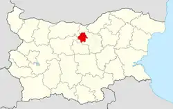 Obština na mapě Bulharska