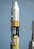 Detail aerodynamického krytu rakety H-IIA.