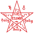 bezejmenný pentagram ze Šesté knihy Mojžíšovy, grimoáru z 19. století