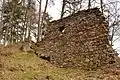 Západní hradba jižní části hradu