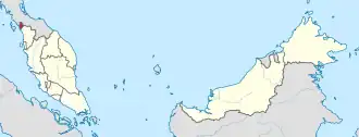 Perlis na mapě Malajsie