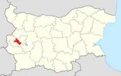 Obština na mapě Bulharska