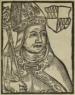 Petr III. Jelito (B. Paprocký, Zrcadlo slavného Markrabství moravského, 1593)