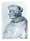 Melchior Pfintzing, kresba uhlem