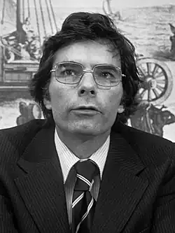 Na tiskové konferenci v Holandsku, 1977