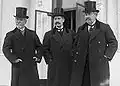 Zleva doprava: Philippe Berthelot, Jean Jules Jusserand a Aristide Briand