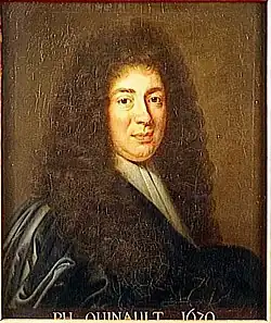 Philippe Quinault, libretista, portrét.