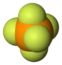 Kalotový model fluoridu fosforečného