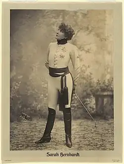 Sarah Bernhardtová jako Duke of Reichstadt (later King of Rome), asi 1900
