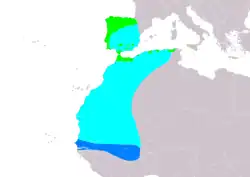 Rozšíření budníčka iberského