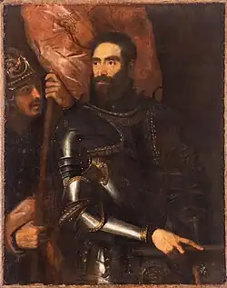 Pier L. Farnese na obraze Tiziana, cca 1546