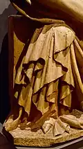 Pieta z Nesvačil, detail pláště