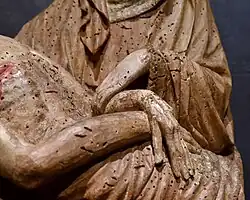 Pieta z Nesvačil, detail rukou
