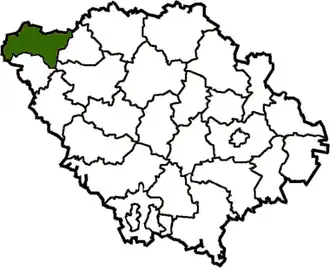 Poloha rajónu v Poltavské oblasti