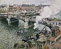Most v Rouenu za deště (1896)