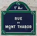 Ulice Mont Thabor v Paříži