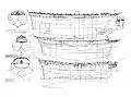 40. list Architectura Navalis Mercatoria – schémata trupů č. 11, 12 a 13