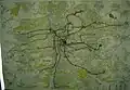 Mapa Prahy ve stanicích metra, 2007