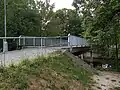 Lávka spojující obě části výstaviště na březích Mže