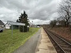 železniční zastávka Poříčí nad Sázavou