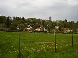 Pohled na chatovou oblast v Poddubí od Sázavy