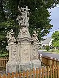 Podhradí (u Jičína) - sousoší Krista Pantokratora (Eupatora) (stav říjen 2023) (1).jpg