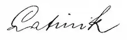 Franciszek Latinik – podpis