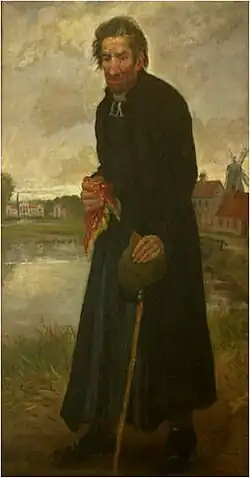 Antanas Strazdas na obraze Edvardase Matase Römerise z roku 1877