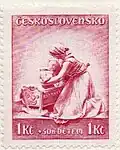 1 Kč + 50 h červená