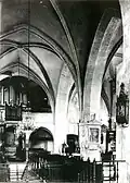Pohled na hlavní a boční loď, fotka z roku 1933