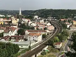 Kralupy nad Vltavou, pohled z Hostibejku