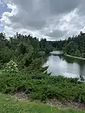 Pohled od kostela na Podzámecký rybník