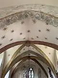 pohled na klenbu kostela Narození Panny Marie v Průhonicích