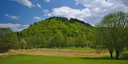 Pohled na přírodní rezervaci Nad horou od severozápadu