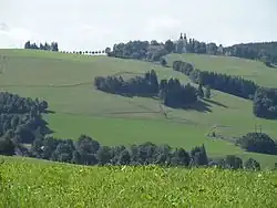 Část hřebene Hedečské vrchoviny s Horou Matky Boží