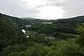 Pohled z hradu Týřov na údolí řeky Berounky