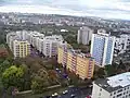 Ulice Hyacintová s porevoluční zástavbou